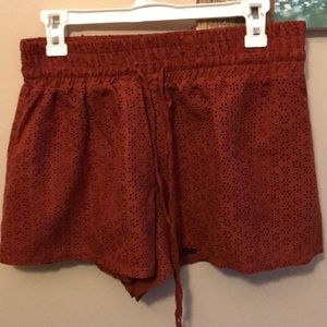 Soft rust color shorts never worn very cute! Sizel